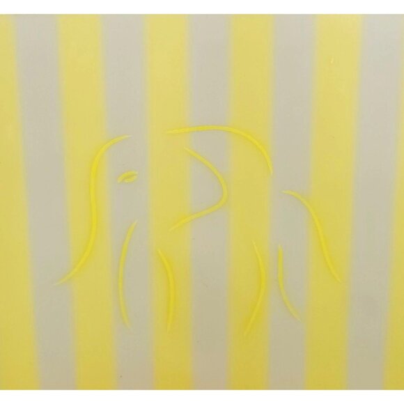 Drunk Elephant Women's Yellow Neon White Striped Lightweight Tote Bag XL 400 - Picture 10 of 13